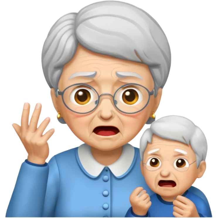 the grandma must be yelling at the boy  emoji