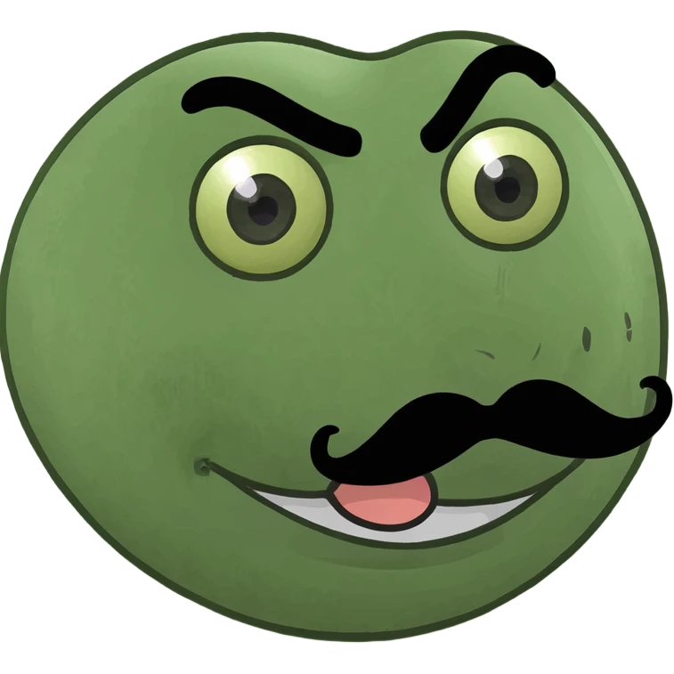 scared emoji with a mustache  emoji