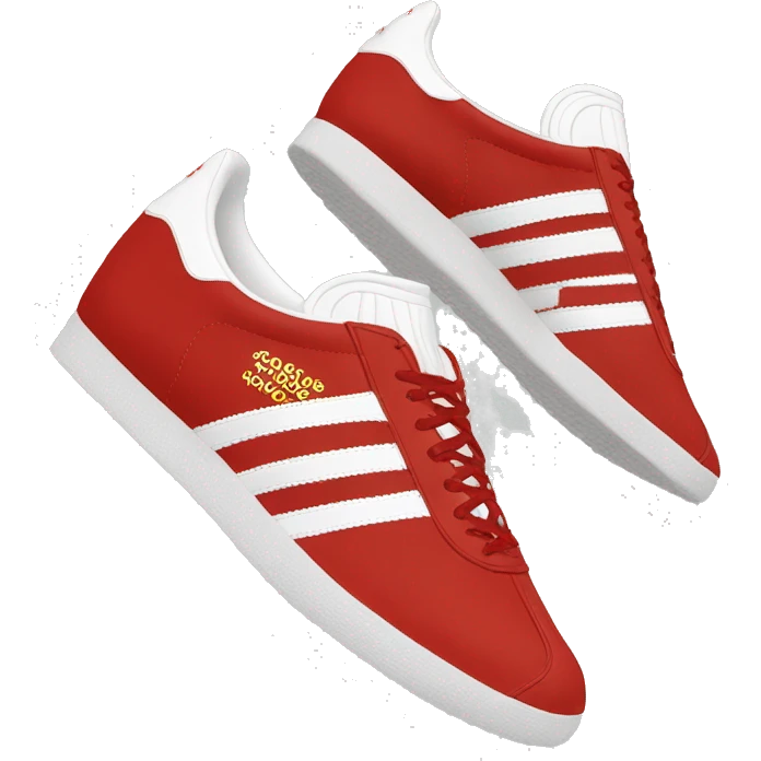 Red Adidas gazelle shoes emoji