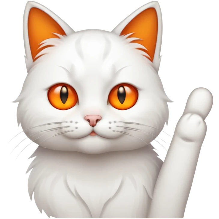 Cat middle finger emoji