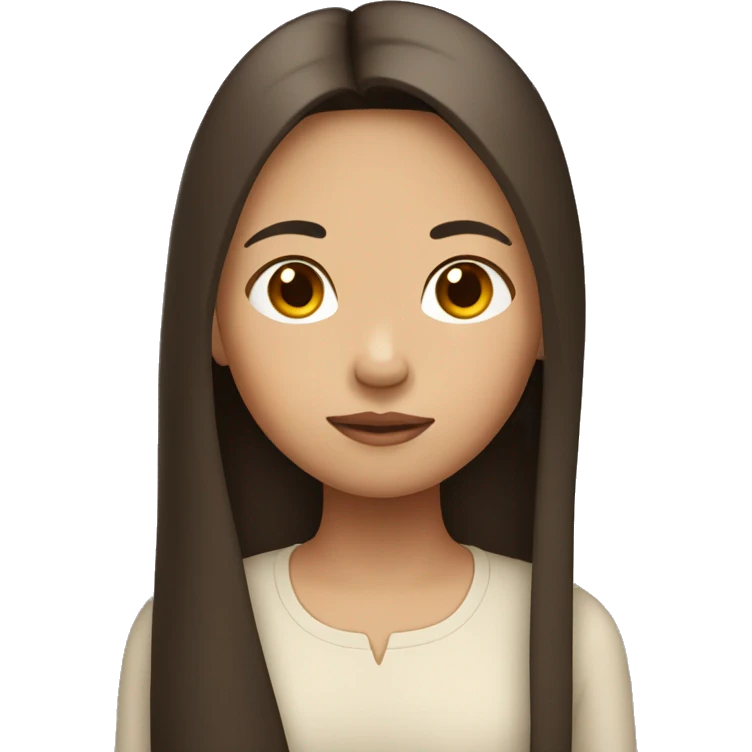filipino girl with long straight hair and no eyebrows emoji