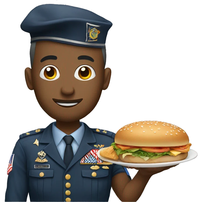 veteran with free food emoji