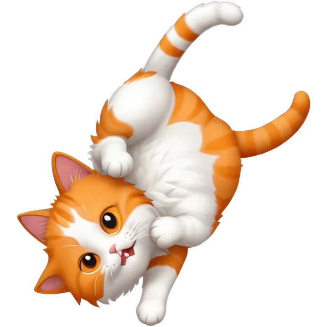 Cat doing backflip emoji