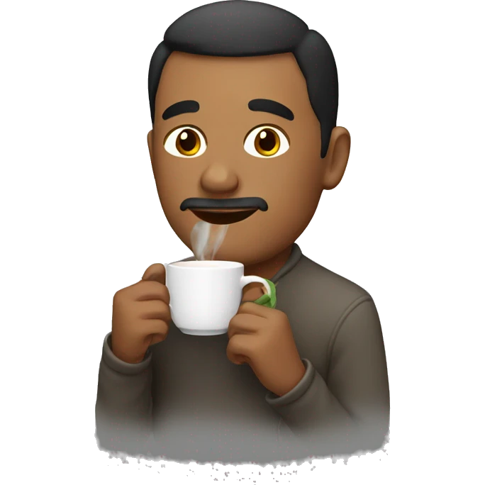 Man drinking tea emoji