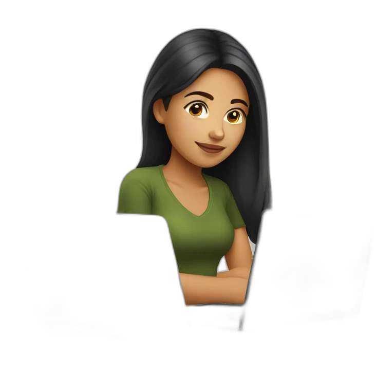 Graphic Designer colombian girl with laptop emoji