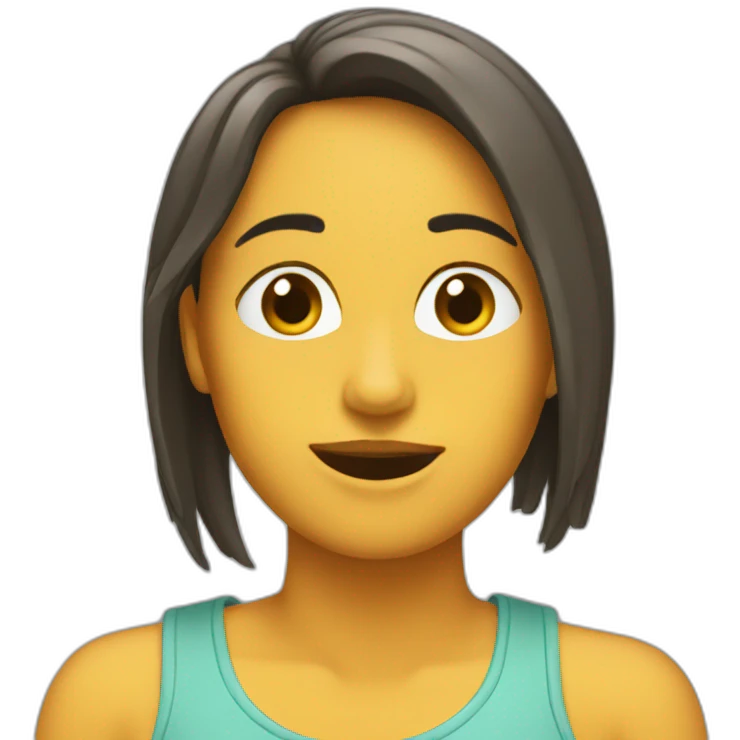 chica pelo recogido  emoji