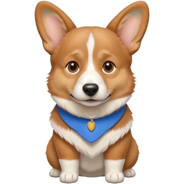 perrita caricatura gorgi gales reunión con ropa celeste emoji