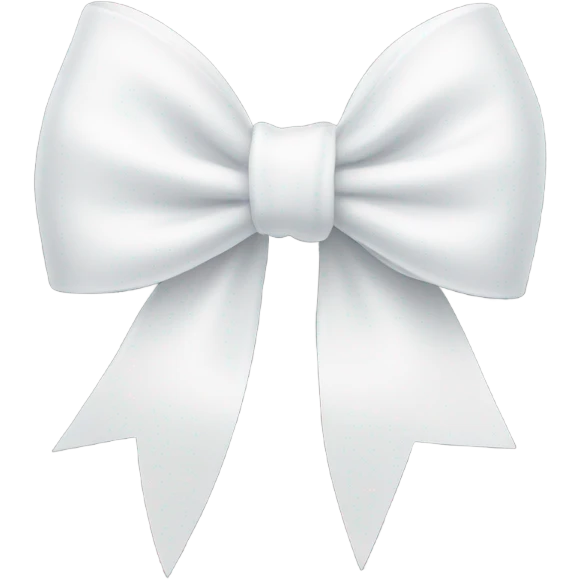 White bow on white bow emoji