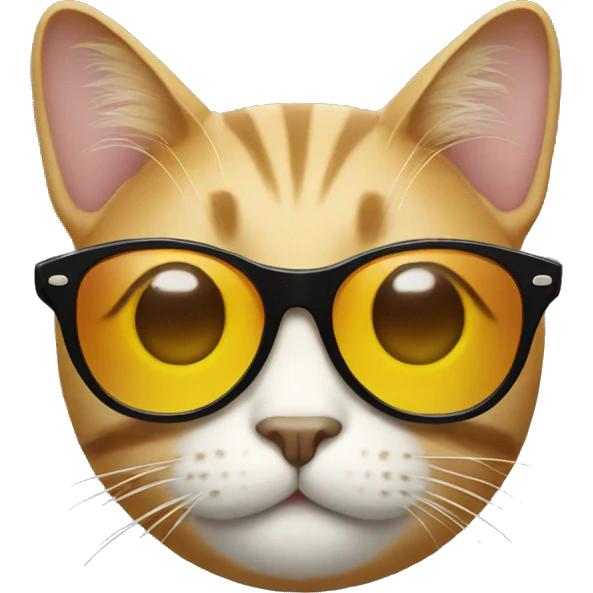 Cat with sunglasses emoji