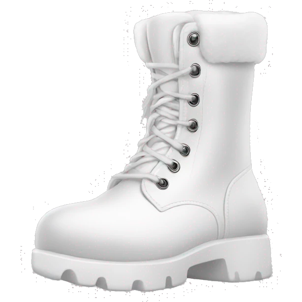 Puffy paded oversized chunky white boots emoji
