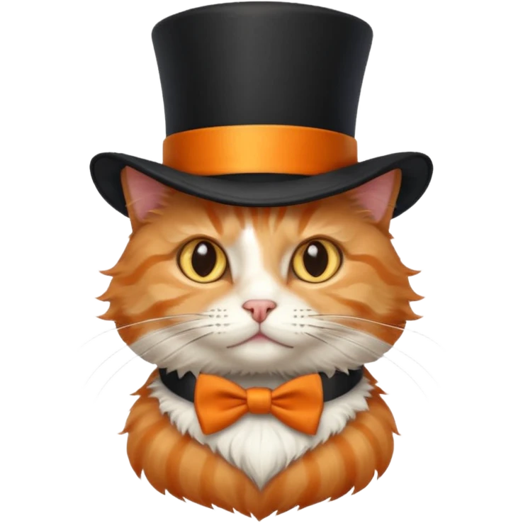 cat wearing a tophat emoji