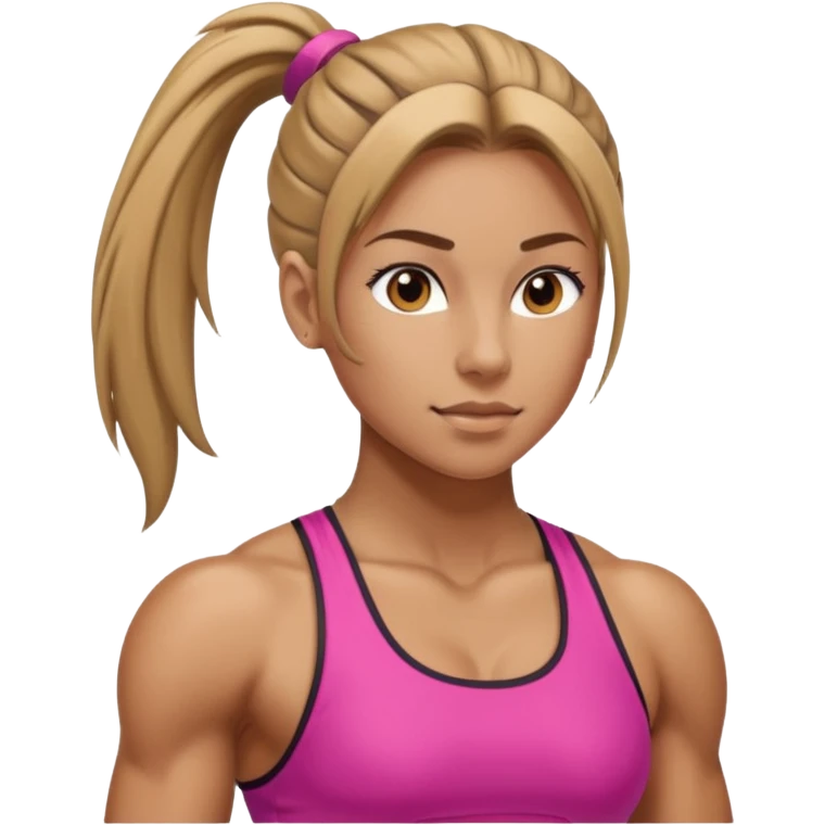 athlete woman with ponytail emoji