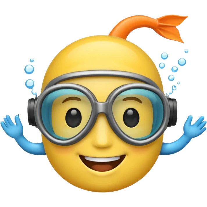 Emoji with snorkle goggles on emoji