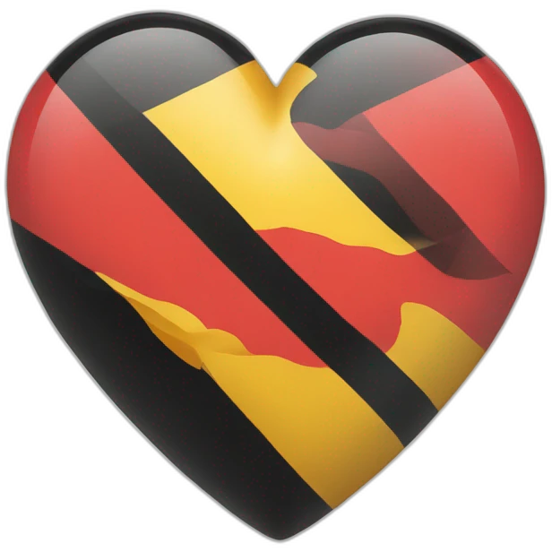 Heart with German flag emoji