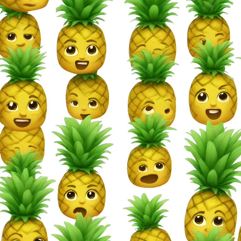 Pineapple with hair  emoji