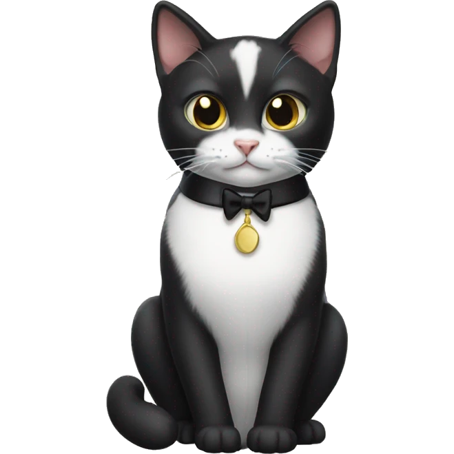 Tuxedo cat emoji