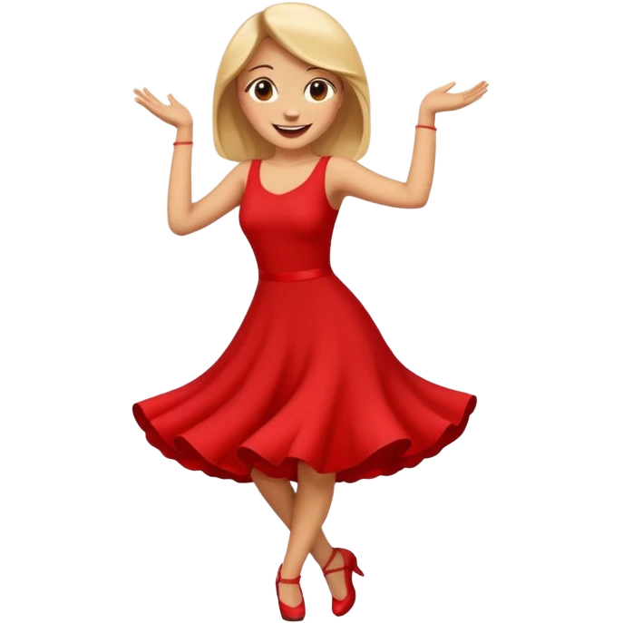 woman dancing emoji ios red dress emoji