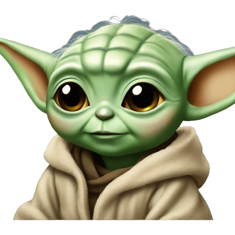 Baby Yoda flirting  emoji