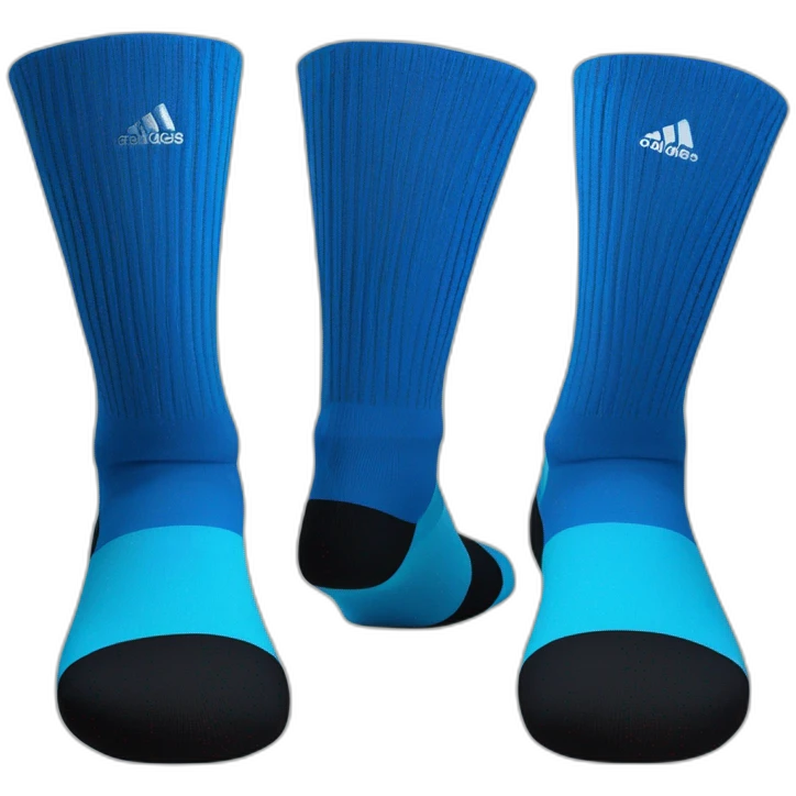 Blue adidas tube socks emoji