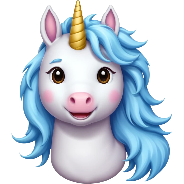 Unicorn completly and happy emoji