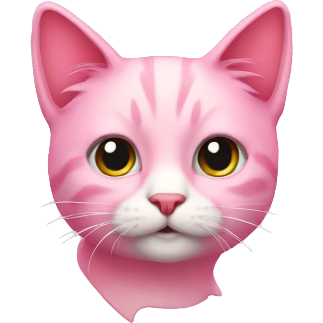 cat nice pink emoji