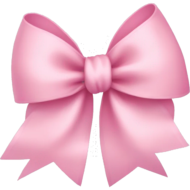 light pink ribbon bow emoji