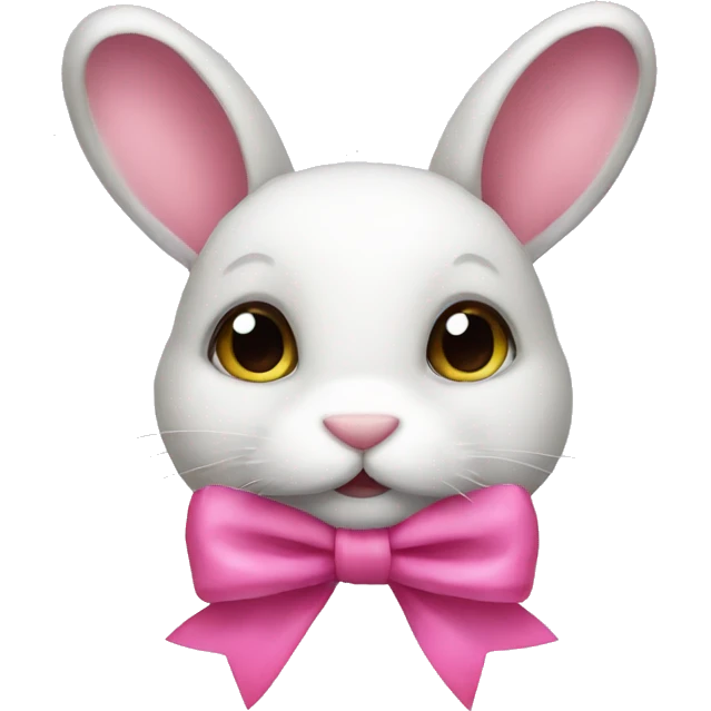 bunny with a pink bow emoji