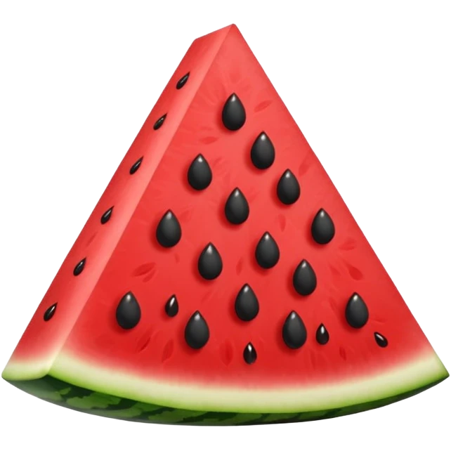 Cartoon Watermelon triangle one slice small seet emoji