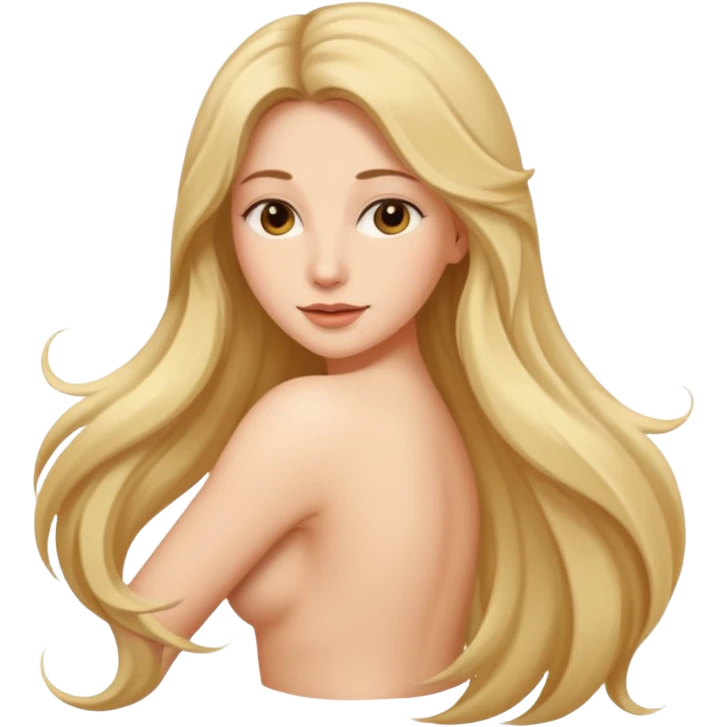 Woman with bare butt emoji