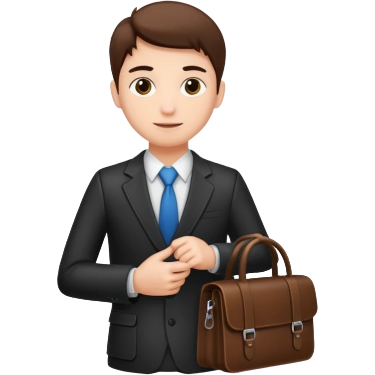 business student with bag emoji
