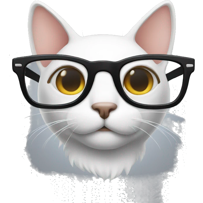 Cat glasses book  emoji