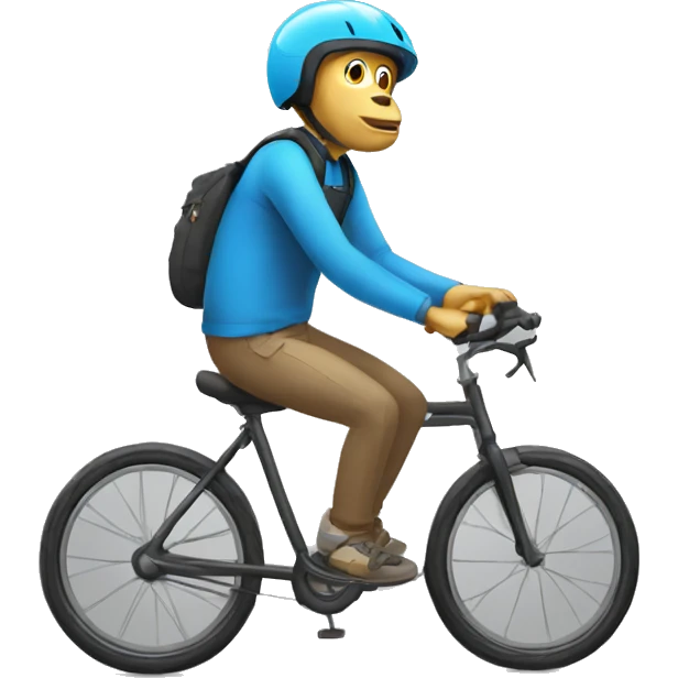 Un singe qui fait du vélo  emoji