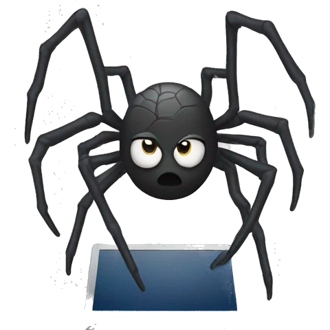 spider using a laptop emoji