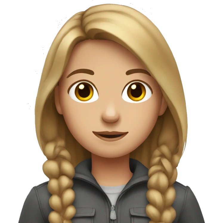 girl with brown/blond hair outdoors emoji