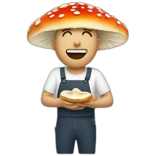 Man-eats-mushroom emoji