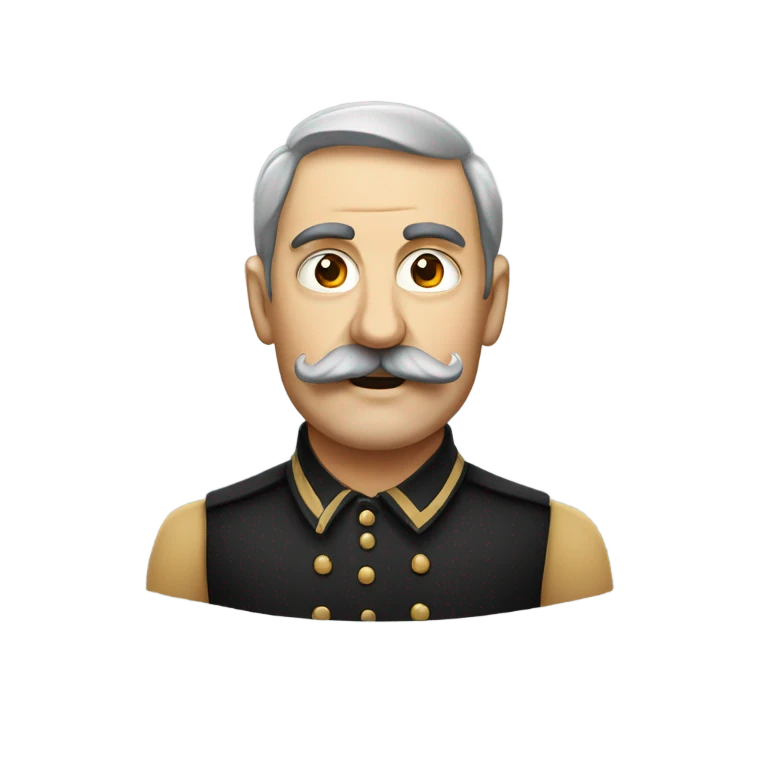 German artsit with a moustache  emoji
