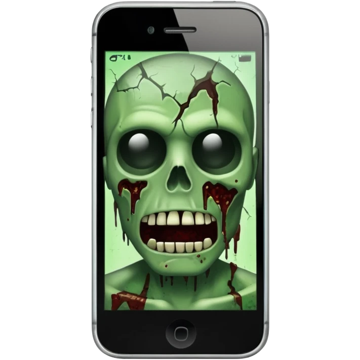 zombie like iPhone emoji