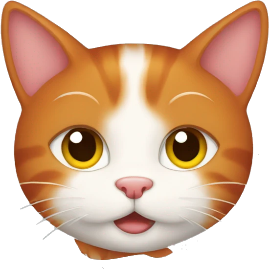 A red-haired cat hugging emoji