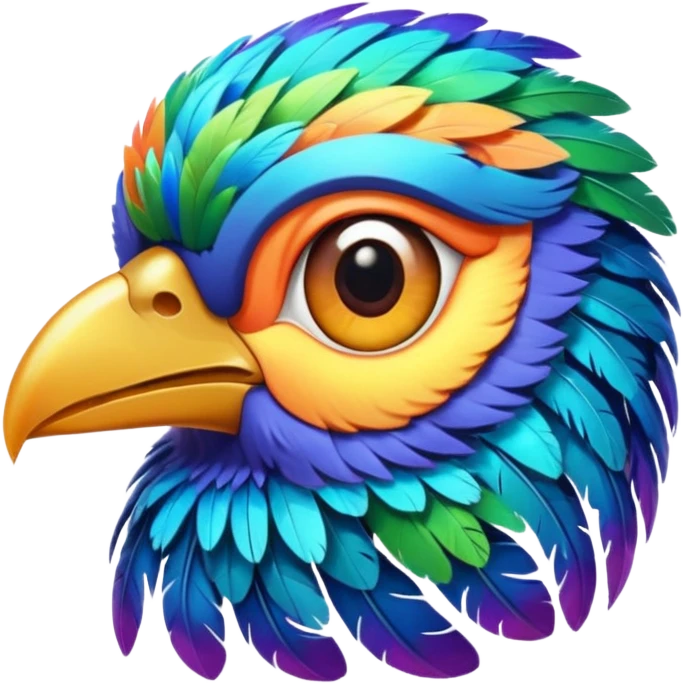 cool bird with style and eyes emoji