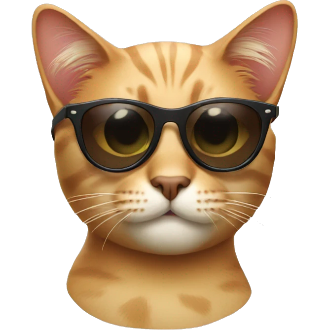 Cat with sunglasses emoji