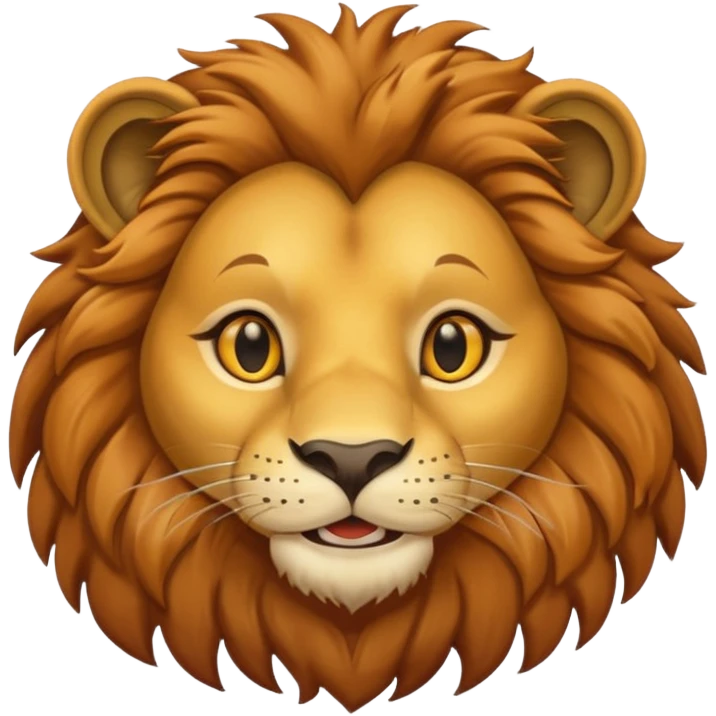 Smiling lion emoji