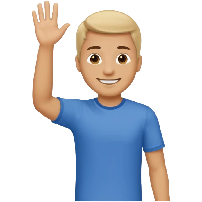 man full body waving emoji