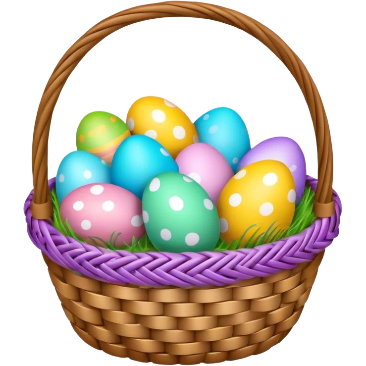  easter eggs in basket emoji