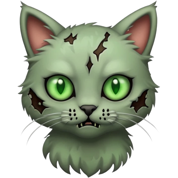 cute zombie cat emoji