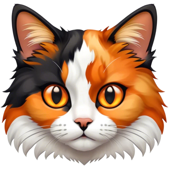 realistic cat calico emoji