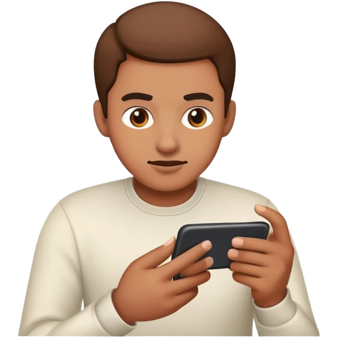 A person playing games on his phone emoji