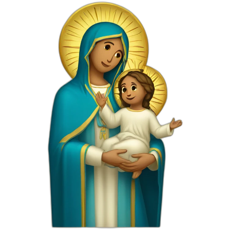 Virgen maria y Jesús emoji