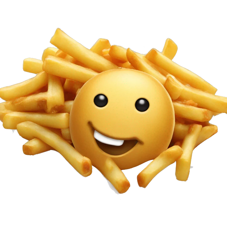 Poutine qui mange une poutine emoji
