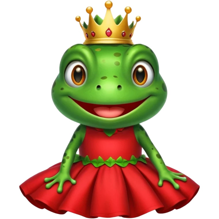 frog with red dress emoji