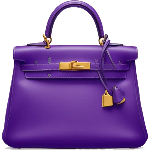 Hermès Kelly purple  bag emoji